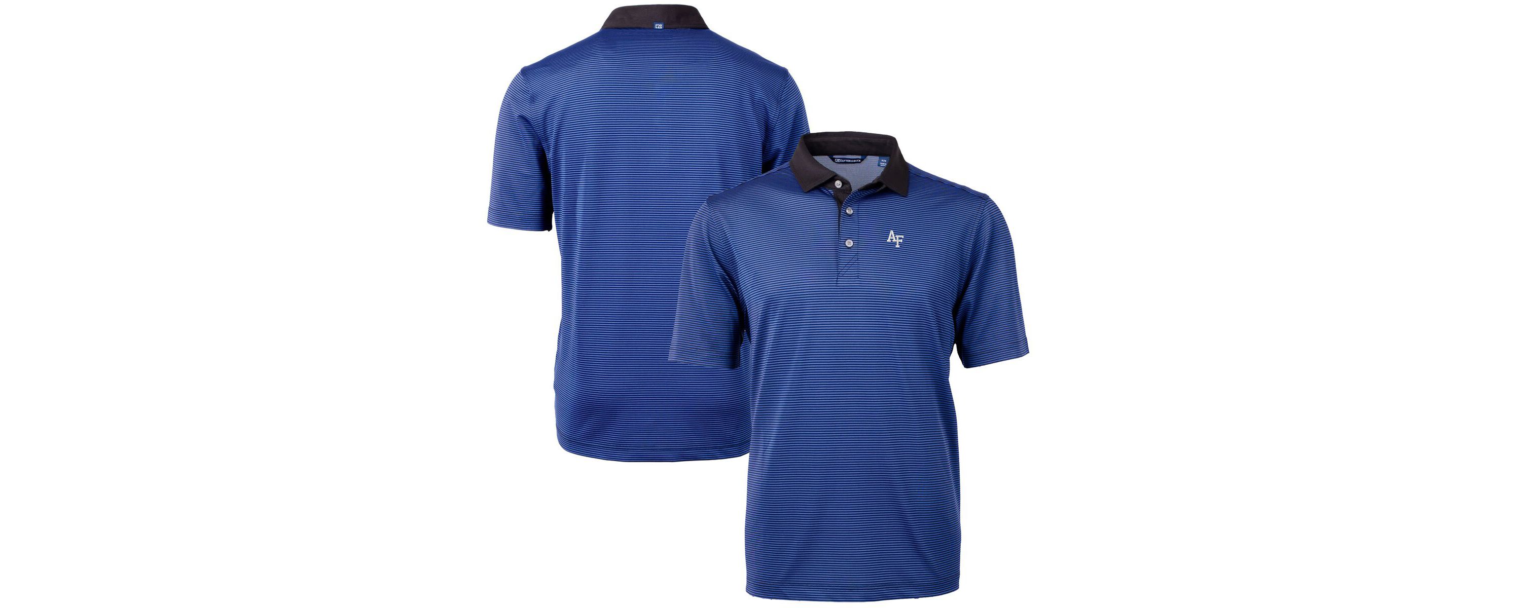 NCAA Air Force Falcons Big & Tall Virtue Eco Pique Micro Stripe Recycled Polo
