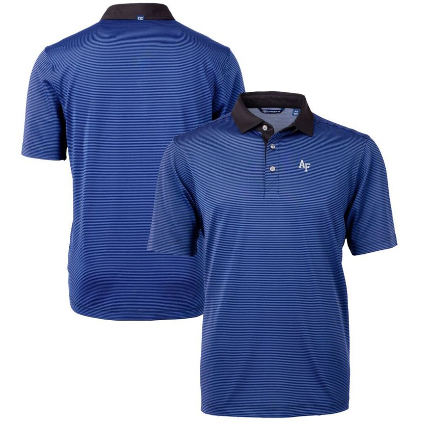 NCAA Air Force Falcons Big & Tall Virtue Eco Pique Micro Stripe Recycled Polo