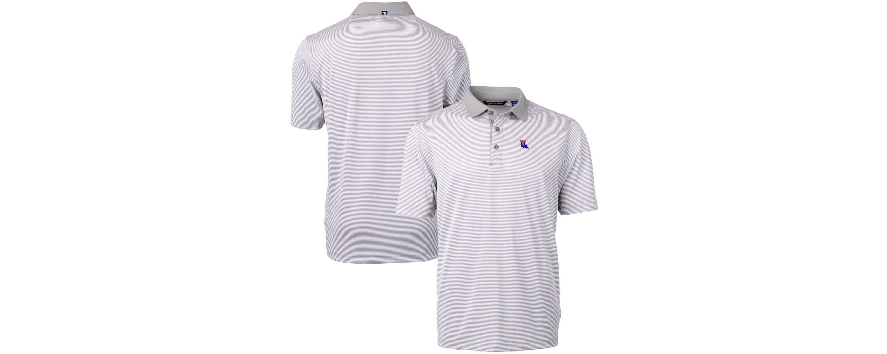 NCAA Louisiana Tech Bulldogs Big & Tall Virtue Eco Pique Micro Stripe Recycled Polo
