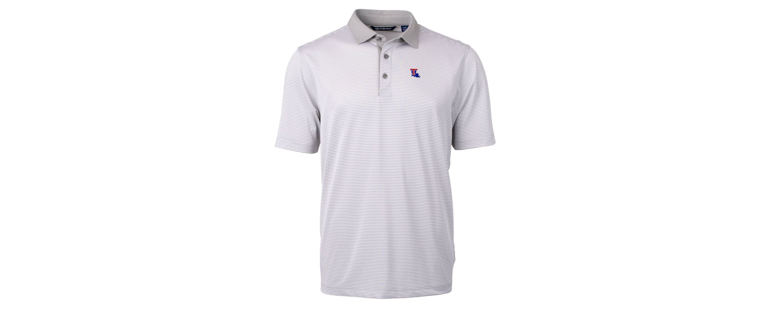 NCAA Louisiana Tech Bulldogs Big & Tall Virtue Eco Pique Micro Stripe Recycled Polo