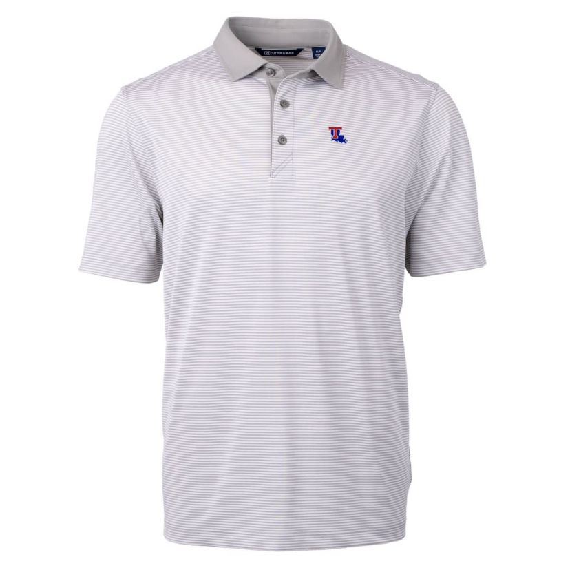 NCAA Louisiana Tech Bulldogs Big & Tall Virtue Eco Pique Micro Stripe Recycled Polo
