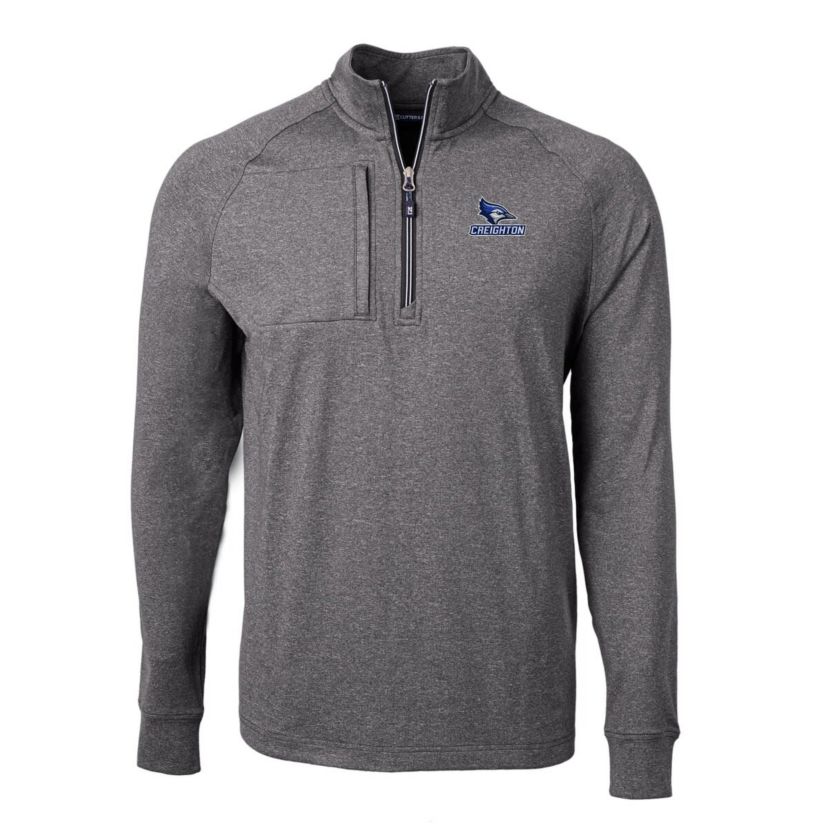 Creighton University Bluejays NCAA Creighton Bluejays Big & Tall Adapt Eco Knit Quarter-Zip Pullover Top