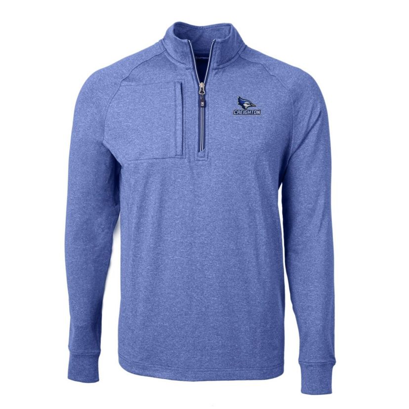 Creighton University Bluejays NCAA Creighton Bluejays Big & Tall Adapt Eco Knit Quarter-Zip Pullover Top