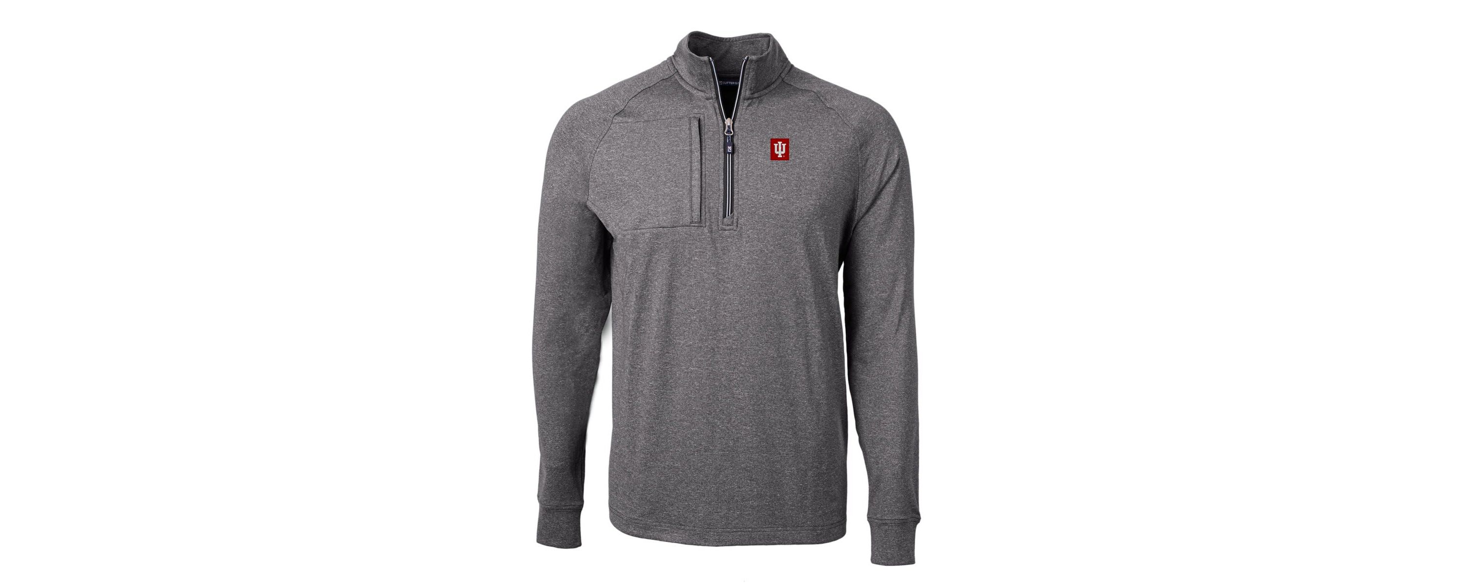 NCAA Indiana Hoosiers Big & Tall Adapt Eco Knit Quarter-Zip Pullover Top