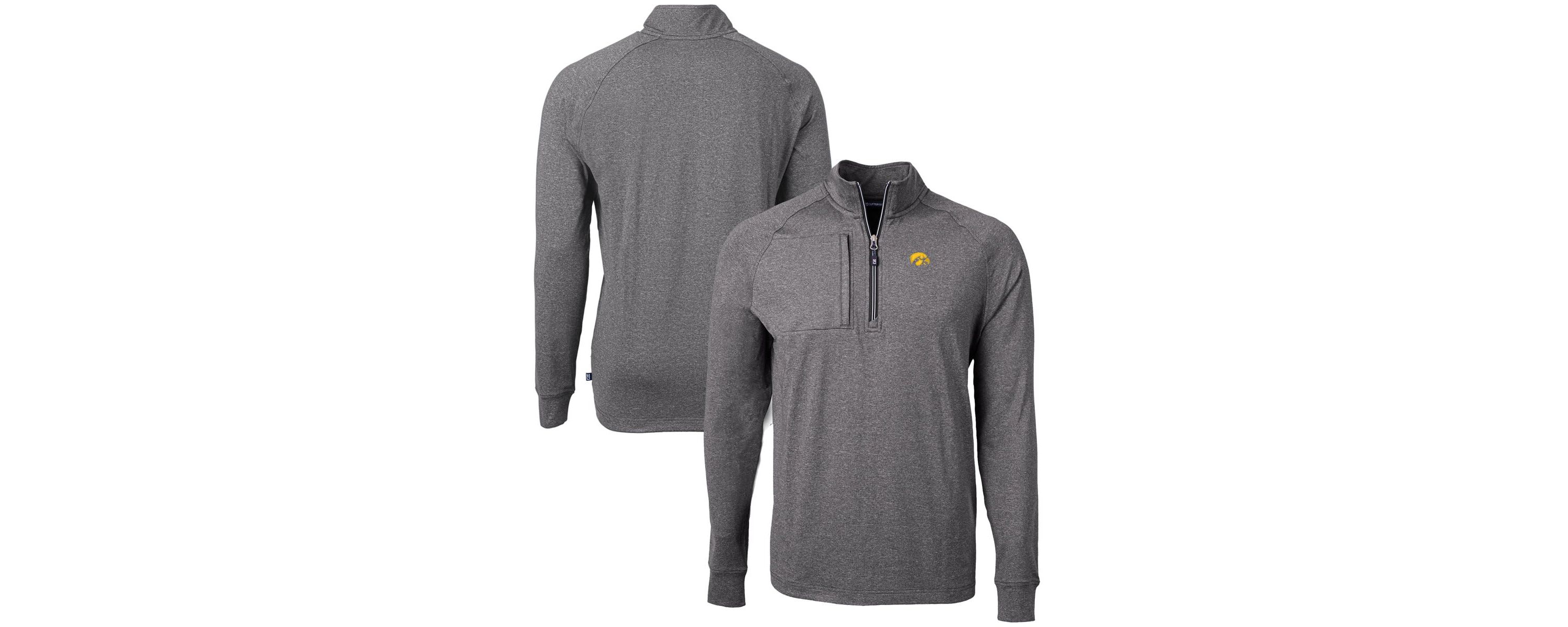 NCAA Iowa Hawkeyes Big & Tall Adapt Eco Knit Quarter-Zip Pullover Top
