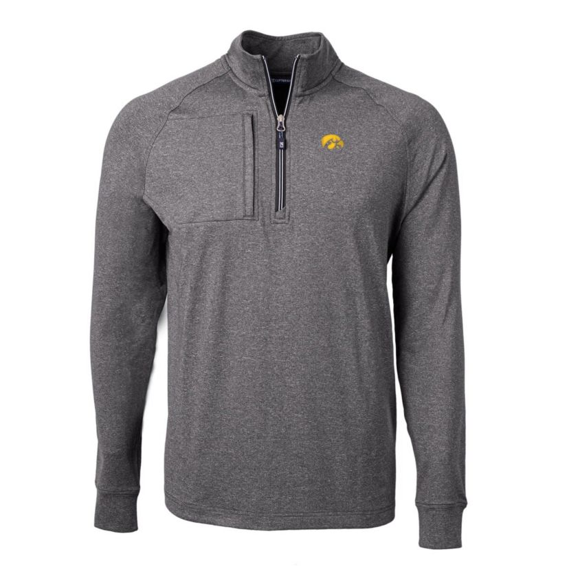 NCAA Iowa Hawkeyes Big & Tall Adapt Eco Knit Quarter-Zip Pullover Top