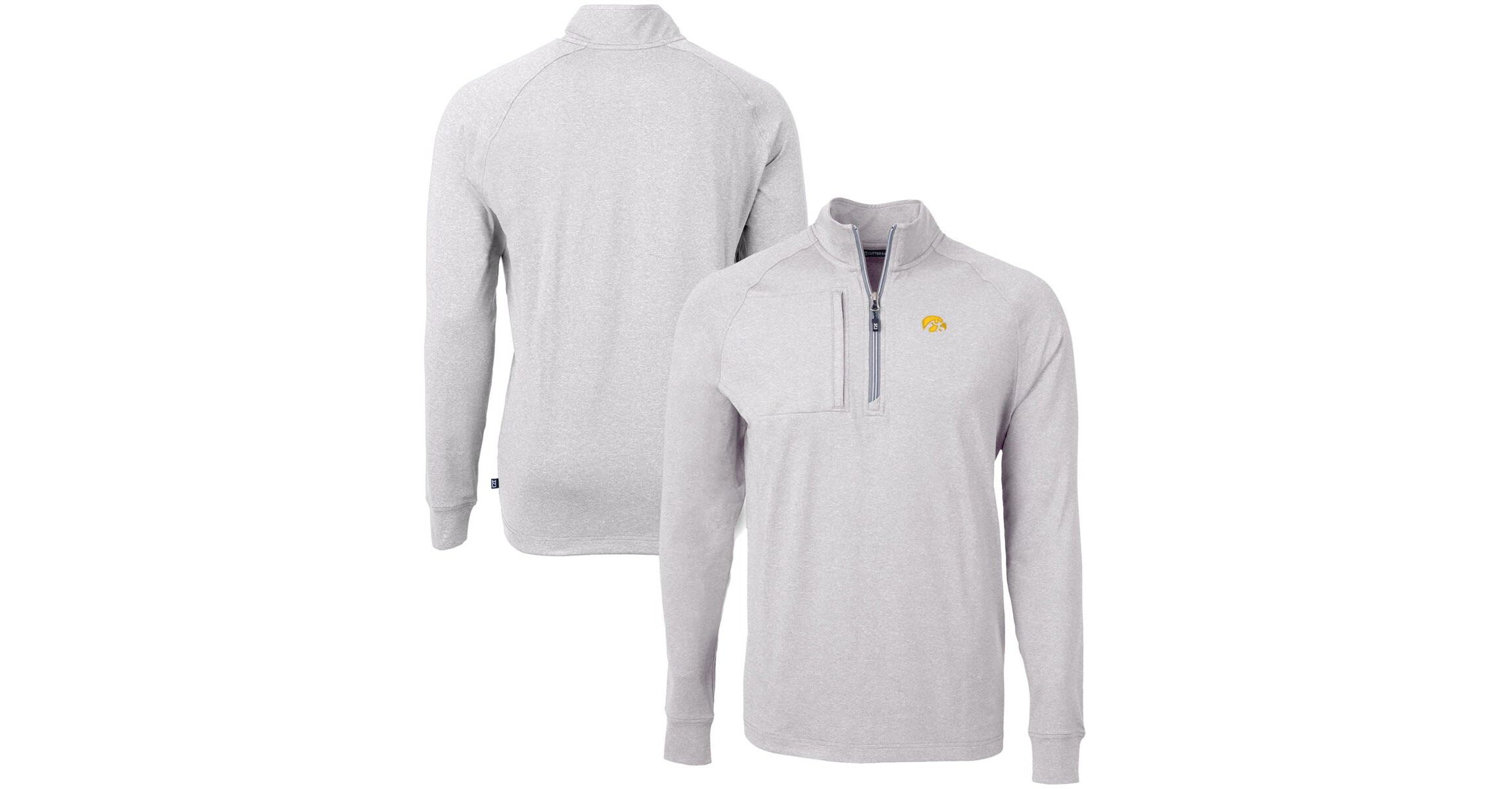 NCAA Iowa Hawkeyes Big & Tall Adapt Eco Knit Quarter-Zip Pullover Top