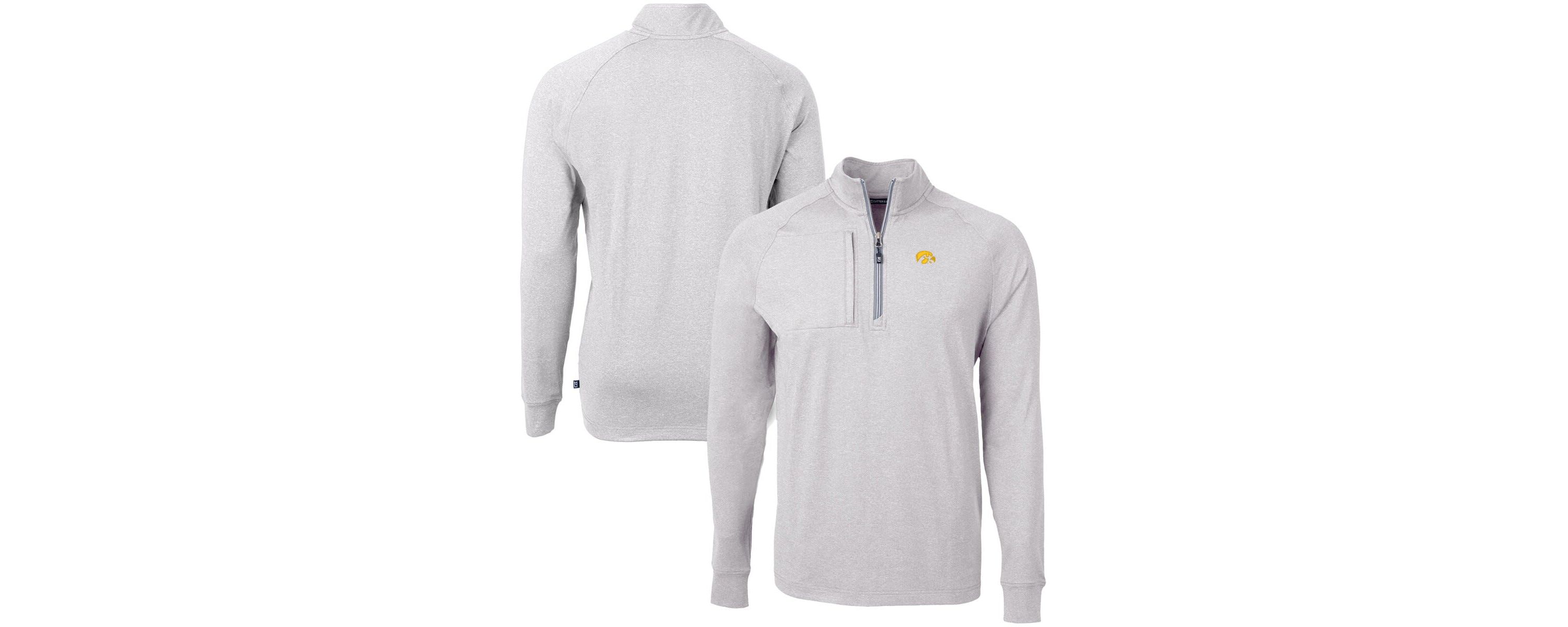 NCAA Iowa Hawkeyes Big & Tall Adapt Eco Knit Quarter-Zip Pullover Top