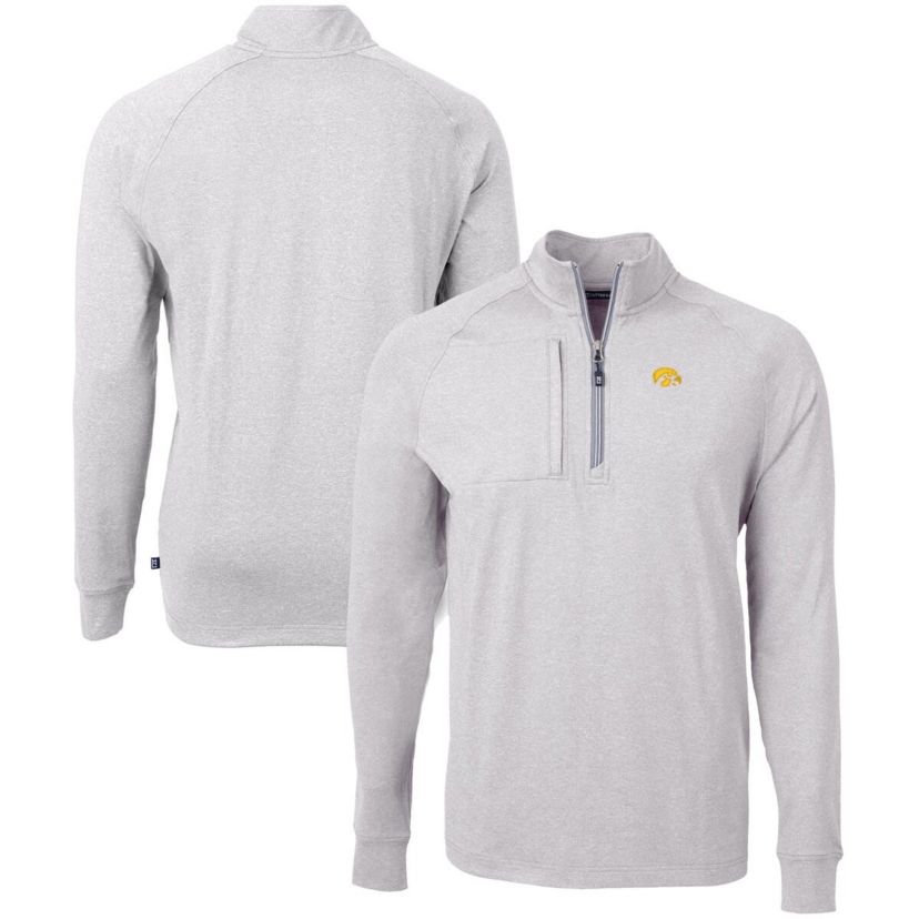 NCAA Iowa Hawkeyes Big & Tall Adapt Eco Knit Quarter-Zip Pullover Top