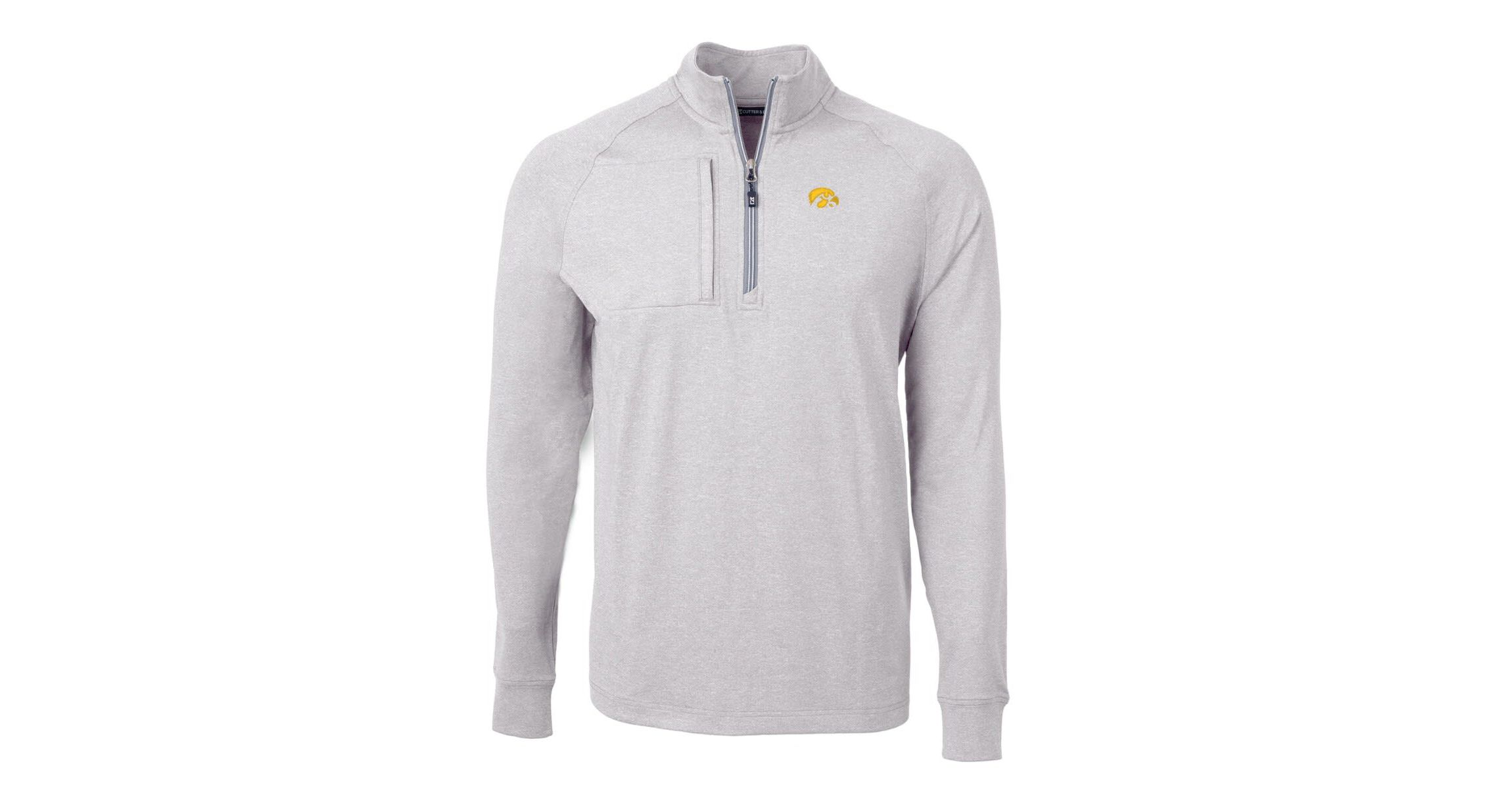 NCAA Iowa Hawkeyes Big & Tall Adapt Eco Knit Quarter-Zip Pullover Top