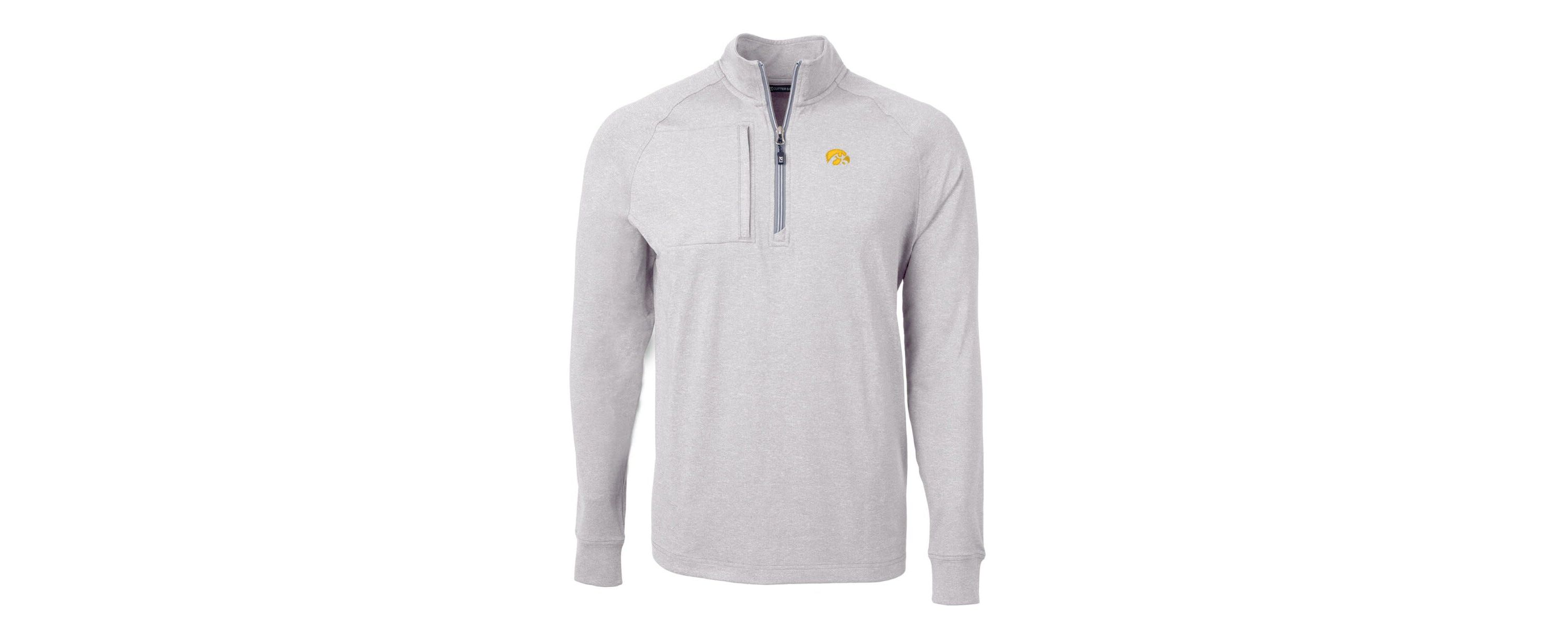 NCAA Iowa Hawkeyes Big & Tall Adapt Eco Knit Quarter-Zip Pullover Top