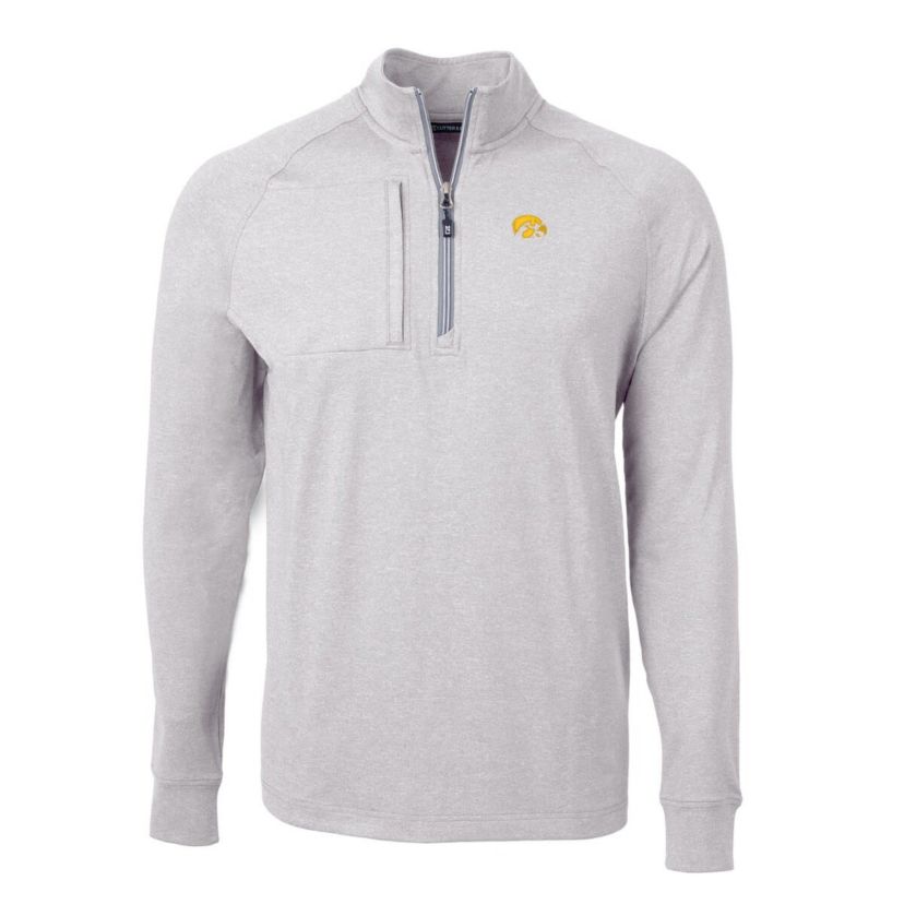 NCAA Iowa Hawkeyes Big & Tall Adapt Eco Knit Quarter-Zip Pullover Top