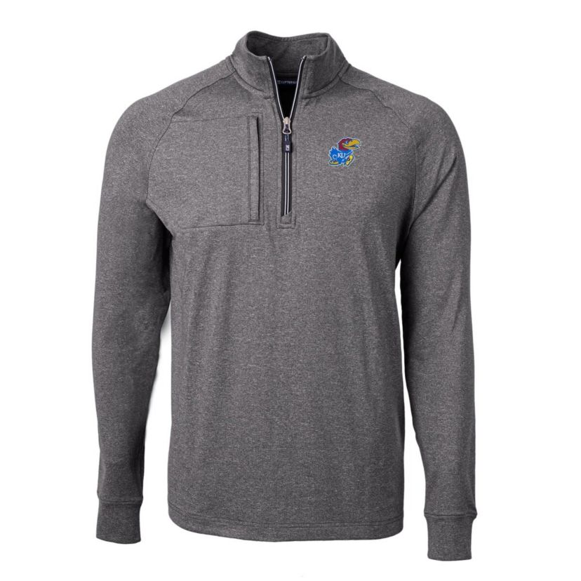 NCAA Kansas Jayhawks Big & Tall Adapt Eco Knit Quarter-Zip Pullover Top