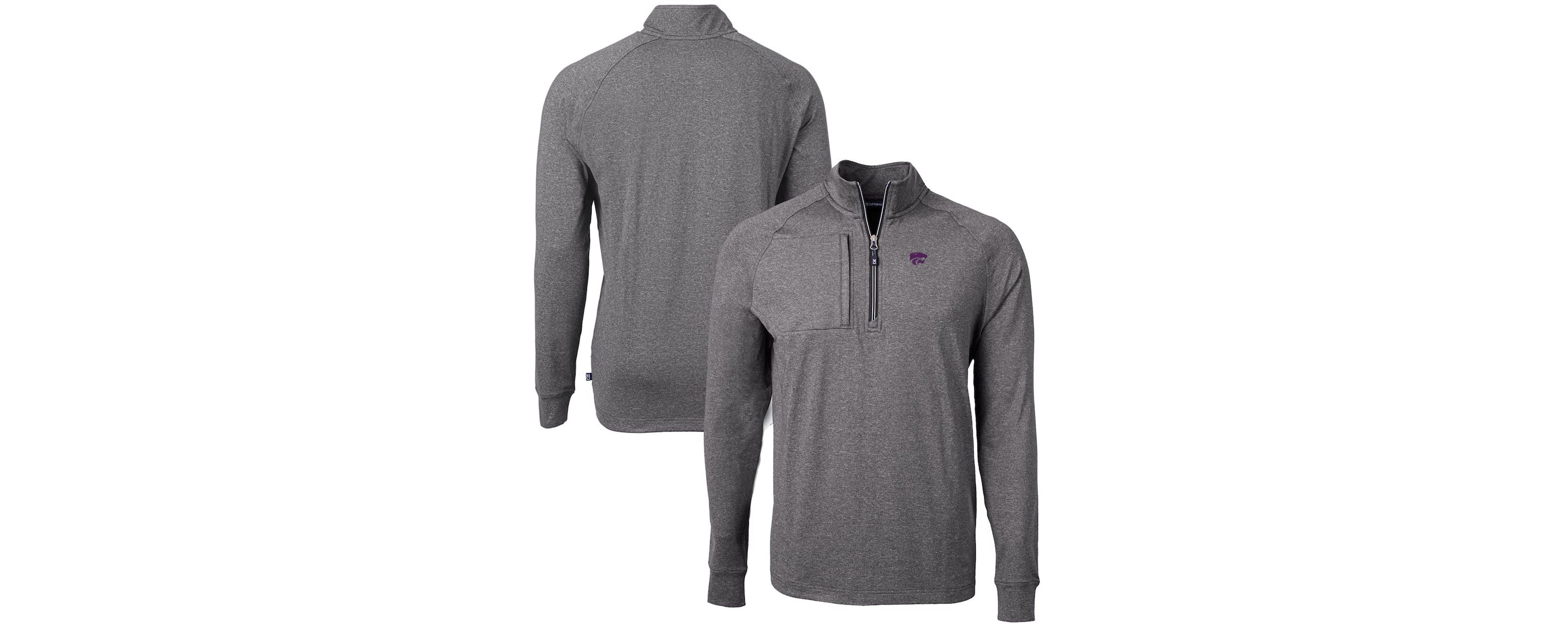 NCAA Kansas State Wildcats Big & Tall Adapt Eco Knit Quarter-Zip Pullover Top