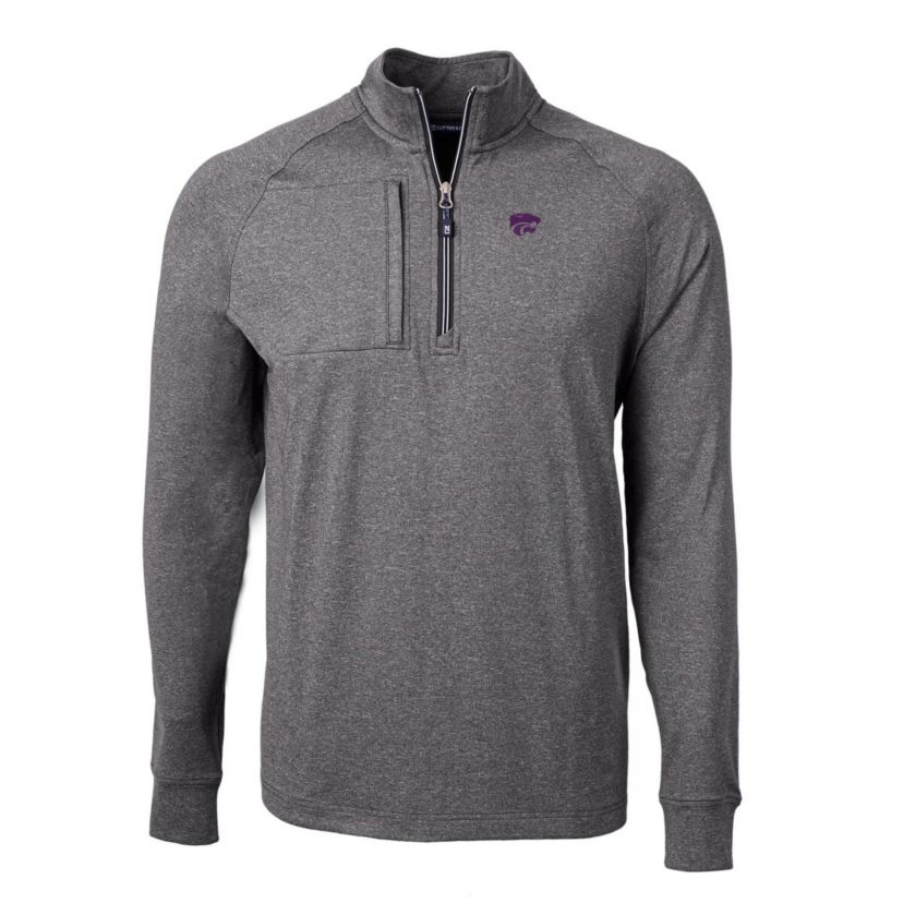 NCAA Kansas State Wildcats Big & Tall Adapt Eco Knit Quarter-Zip Pullover Top