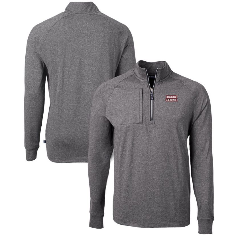 NCAA Louisiana Ragin Cajuns Big & Tall Adapt Eco Knit Quarter-Zip Pullover Top