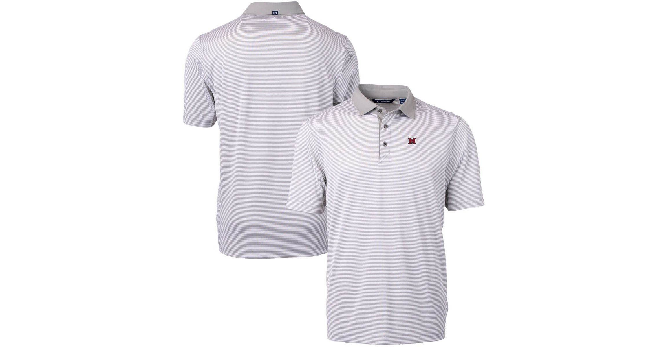Miami (OH) RedHawks NCAA Miami University RedHawks Big & Tall Virtue Eco Pique Micro Stripe Recycled Polo