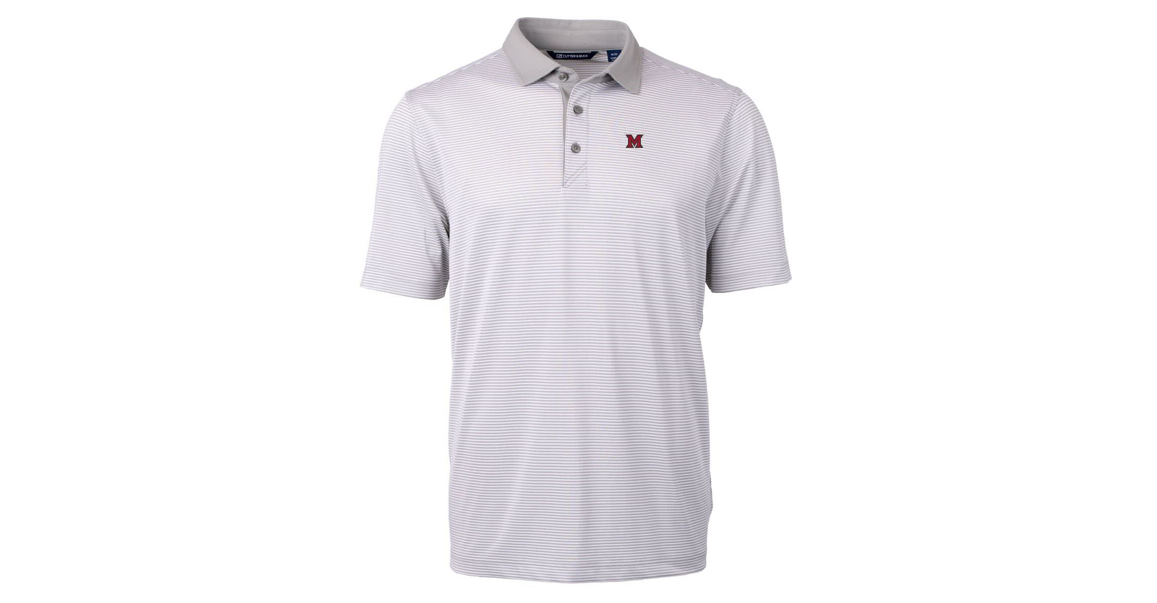 Miami (OH) RedHawks NCAA Miami University RedHawks Big & Tall Virtue Eco Pique Micro Stripe Recycled Polo