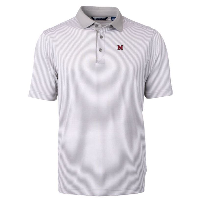Miami (OH) RedHawks NCAA Miami University RedHawks Big & Tall Virtue Eco Pique Micro Stripe Recycled Polo