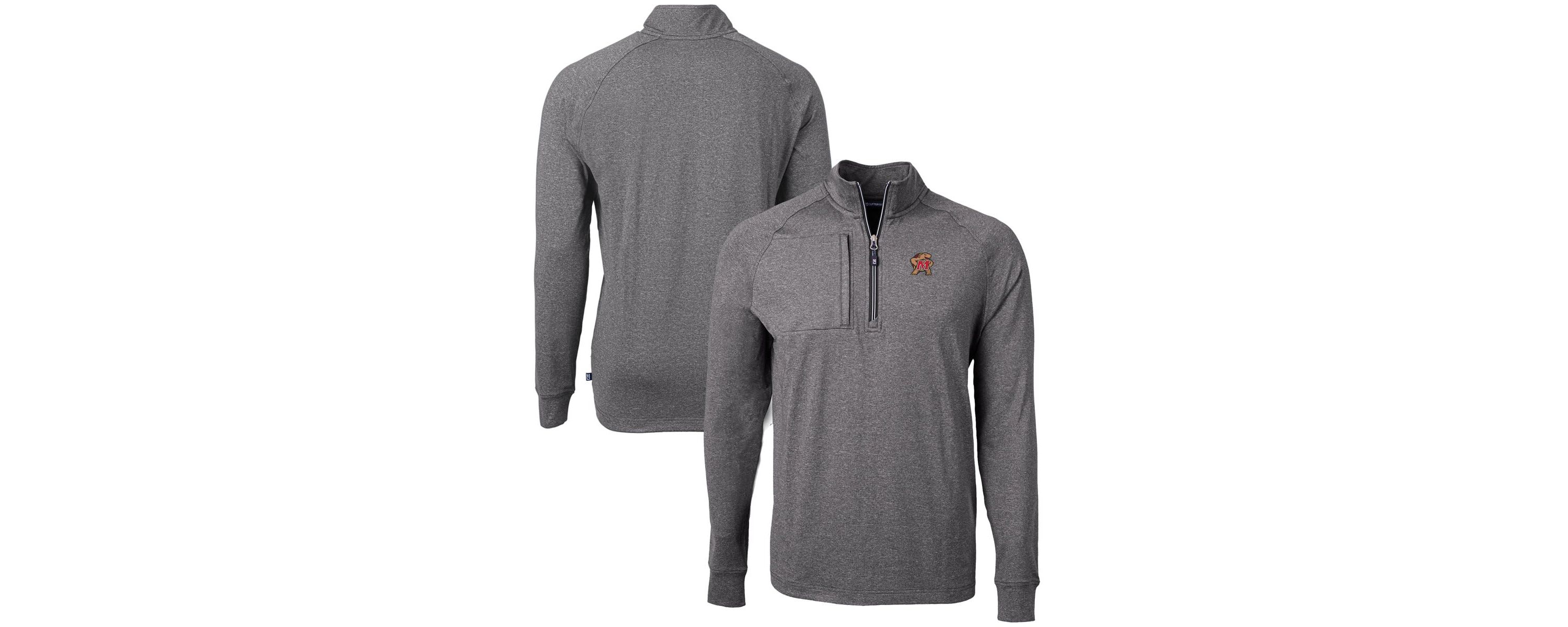 NCAA Maryland Terrapins Big & Tall Adapt Eco Knit Quarter-Zip Pullover Top