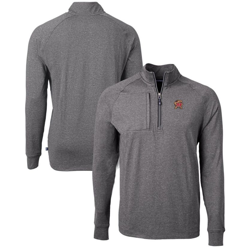 NCAA Maryland Terrapins Big & Tall Adapt Eco Knit Quarter-Zip Pullover Top
