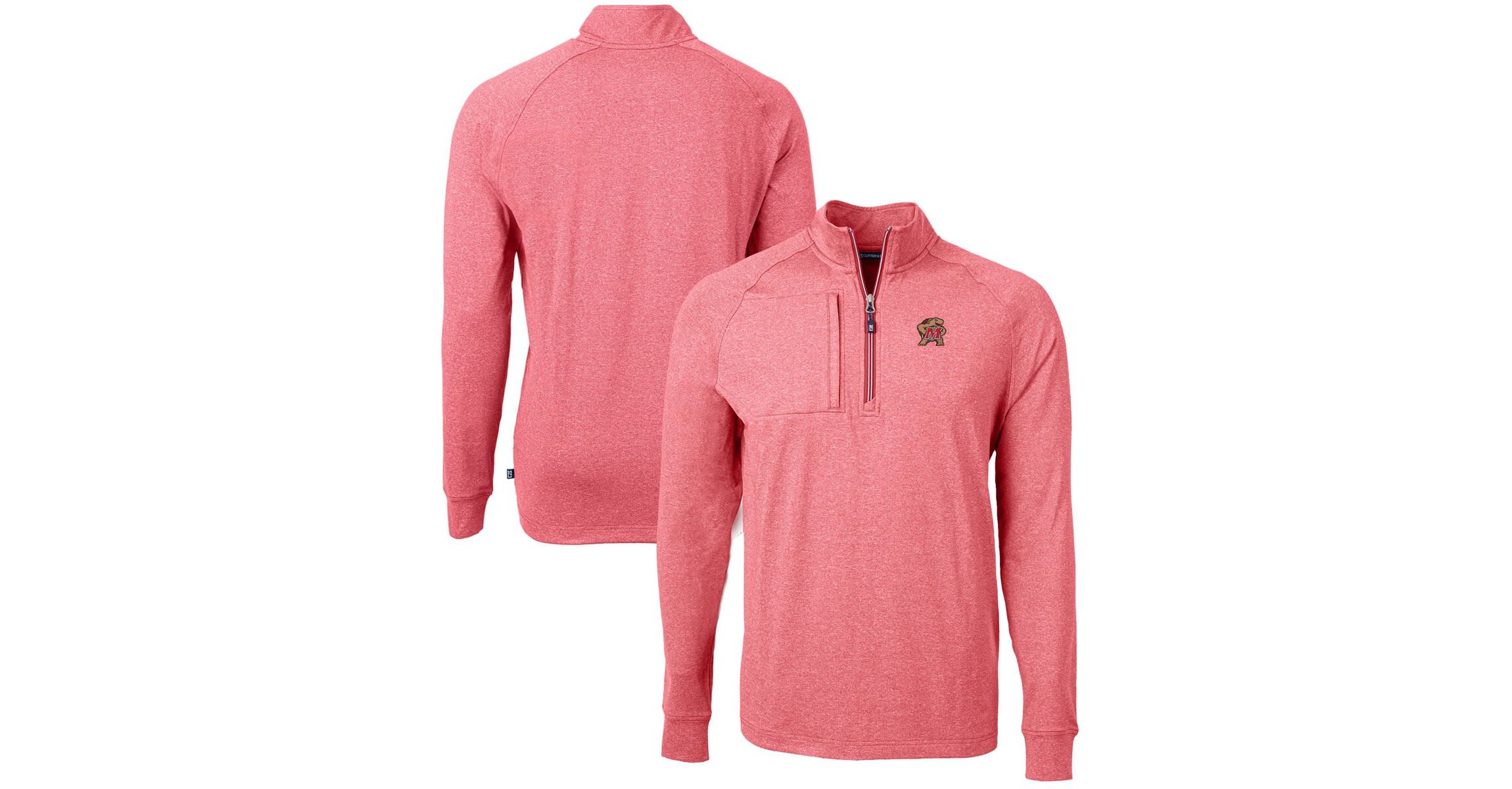 NCAA Maryland Terrapins Big & Tall Adapt Eco Knit Quarter-Zip Pullover Top