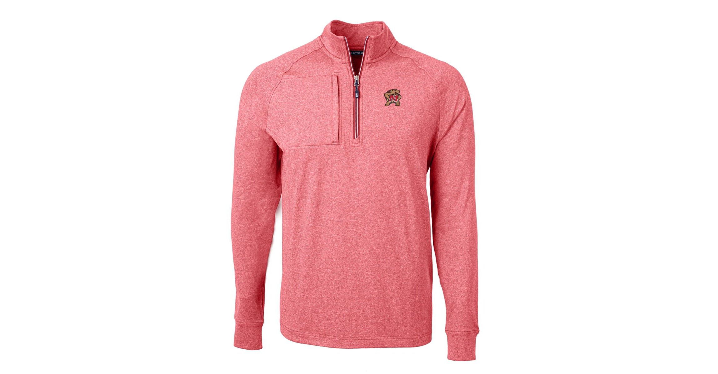 NCAA Maryland Terrapins Big & Tall Adapt Eco Knit Quarter-Zip Pullover Top
