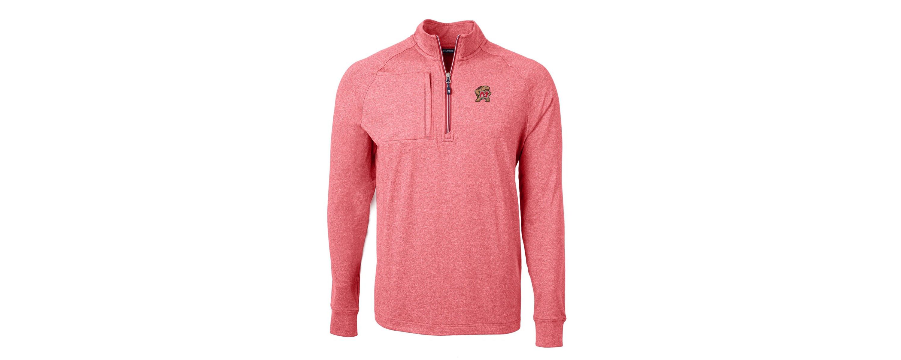 NCAA Maryland Terrapins Big & Tall Adapt Eco Knit Quarter-Zip Pullover Top