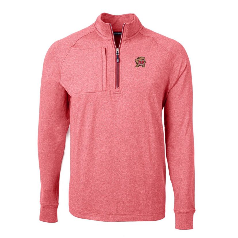 NCAA Maryland Terrapins Big & Tall Adapt Eco Knit Quarter-Zip Pullover Top
