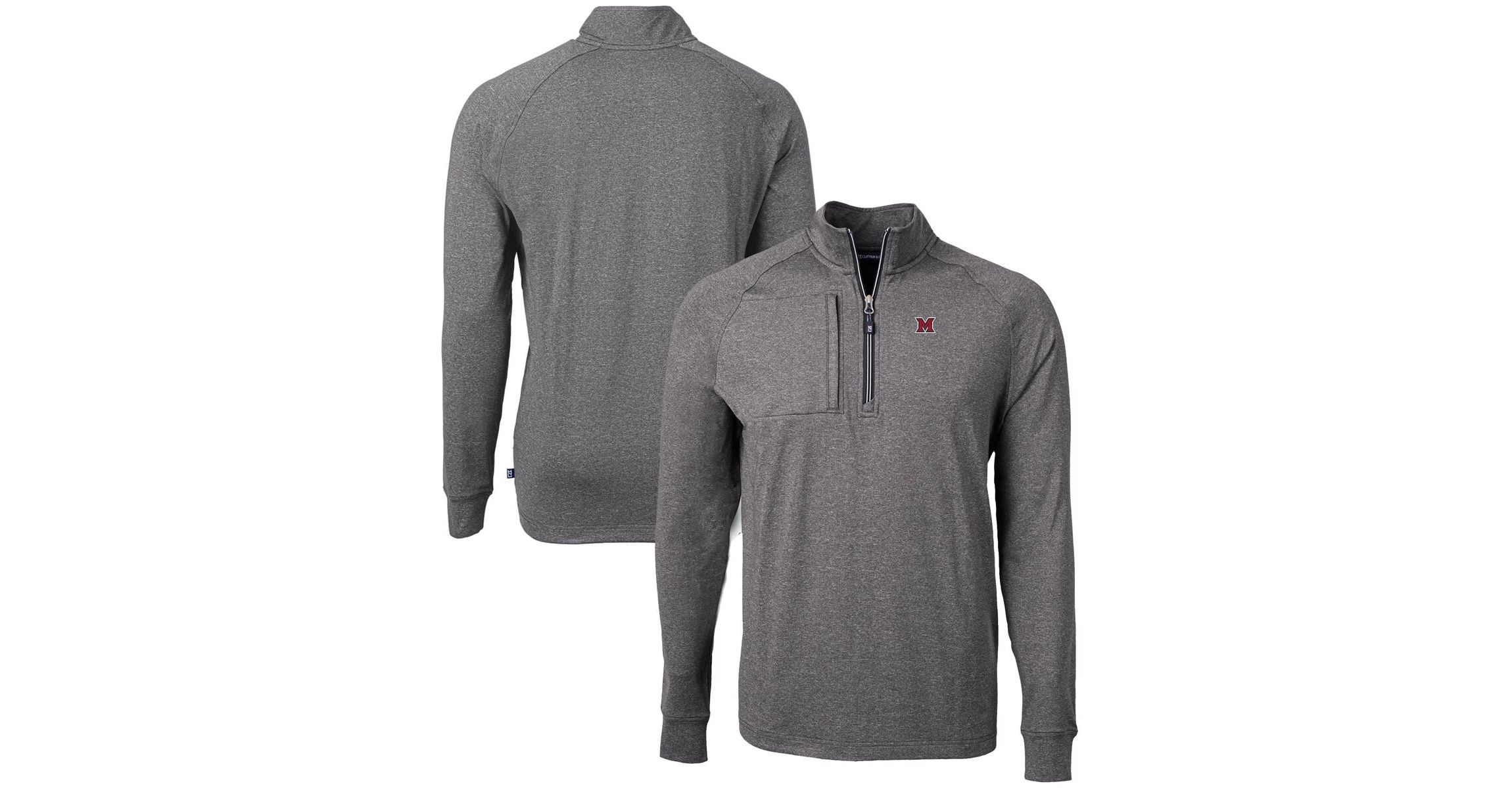 Miami (OH) RedHawks NCAA Miami University RedHawks Big & Tall Adapt Eco Knit Quarter-Zip Pullover Top