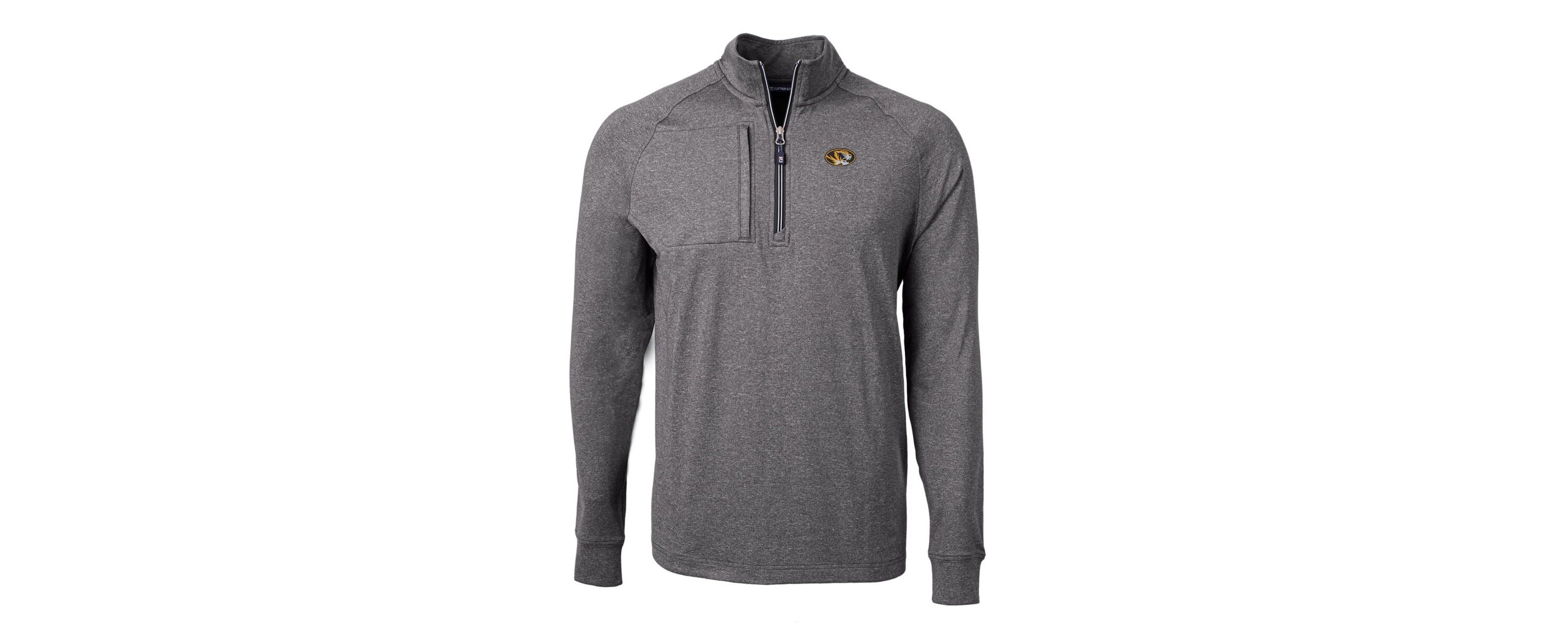 NCAA Missouri Tigers Big & Tall Adapt Eco Knit Quarter-Zip Pullover Top
