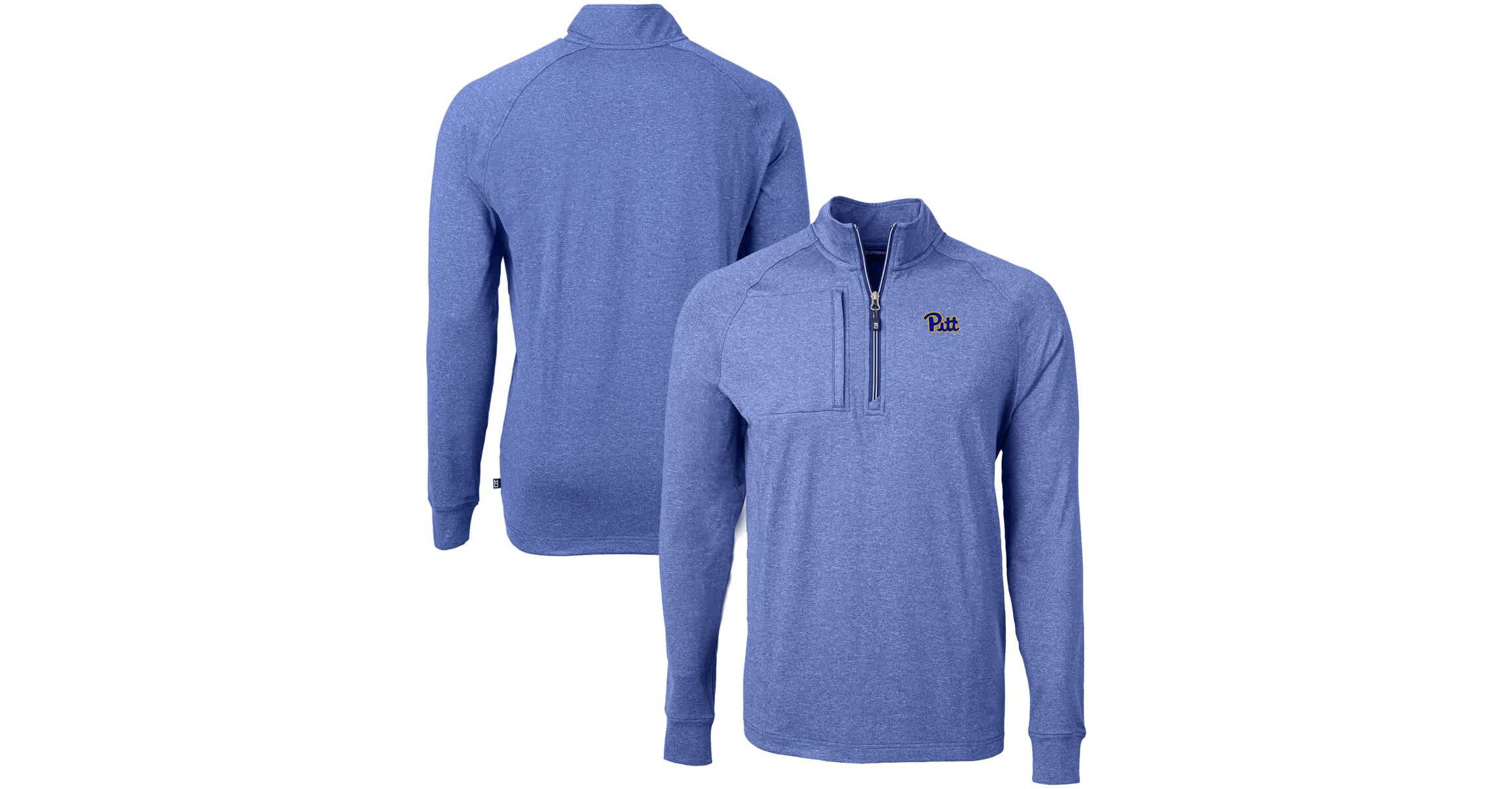 NCAA Pitt Panthers Big & Tall Adapt Eco Knit Quarter-Zip Pullover Top