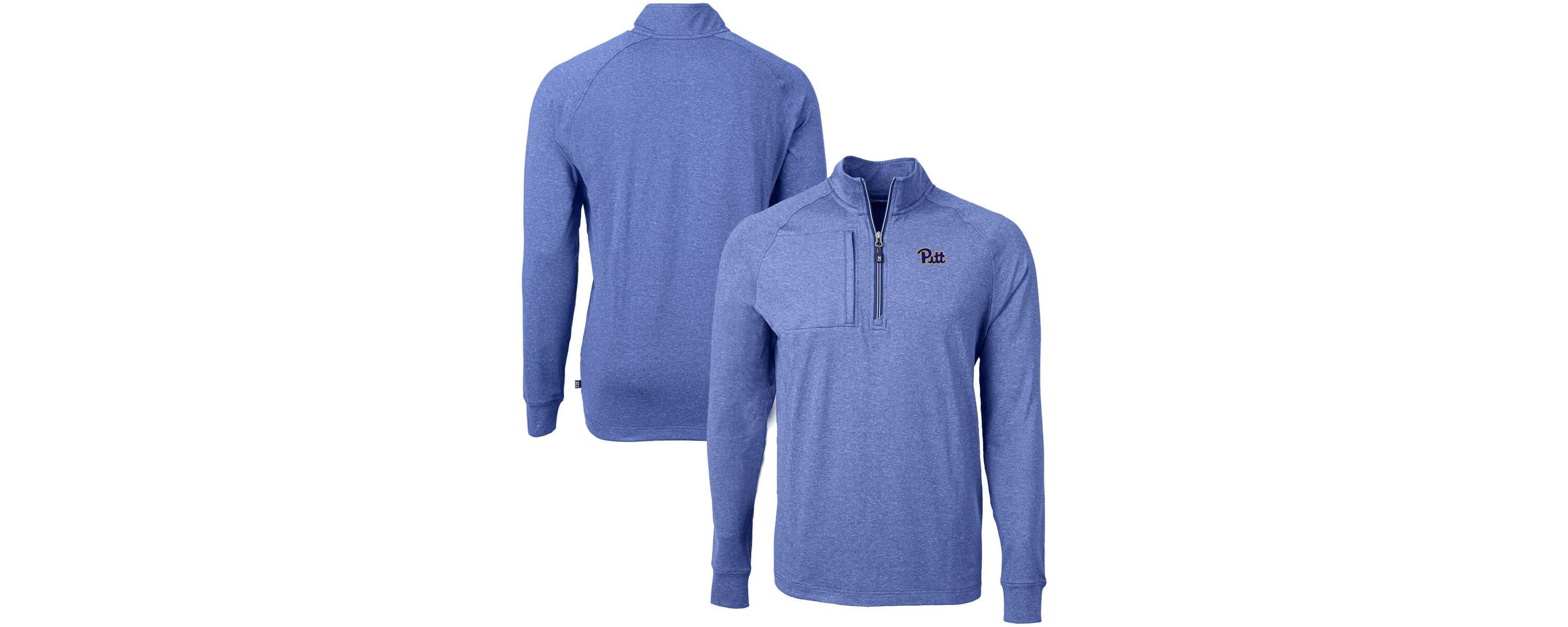 NCAA Pitt Panthers Big & Tall Adapt Eco Knit Quarter-Zip Pullover Top