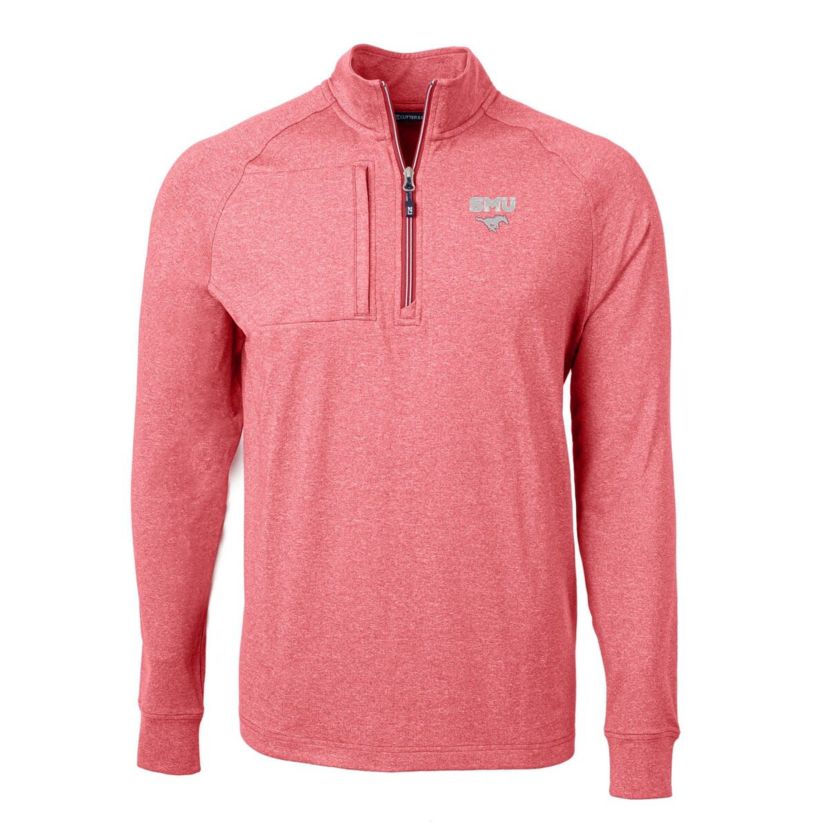 NCAA SMU Mustangs Big & Tall Adapt Eco Knit Quarter-Zip Pullover Top