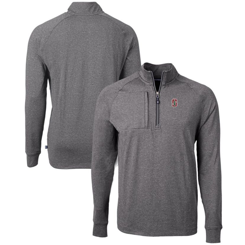 Stanford Cardinal NCAA Stanford Big & Tall Adapt Eco Knit Quarter-Zip Pullover Top