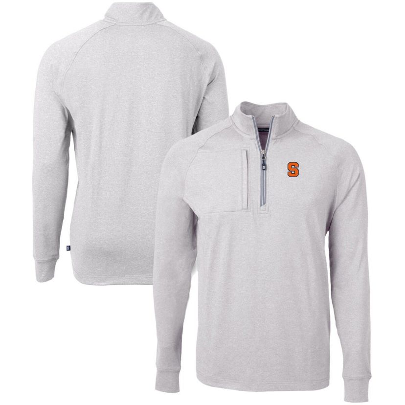 Syracuse Orange NCAA Syracuse Big & Tall Adapt Eco Knit Quarter-Zip Pullover Top
