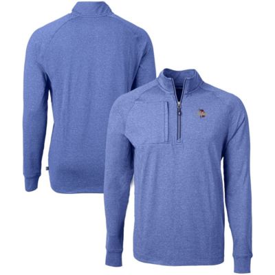 Cutter & Buck Men's NCAA Tulsa Golden Hurricane Big & Tall Adapt Eco Knit Quarter-Zip Pullover Top -  3204155200093577