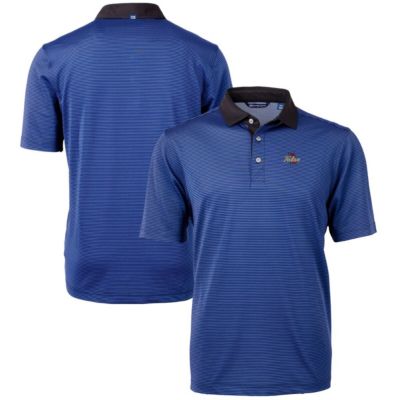 Cutter & Buck Men's NCAA Tulsa Golden Hurricane Big & Tall Virtue Eco Pique Micro Stripe Recycled Polo