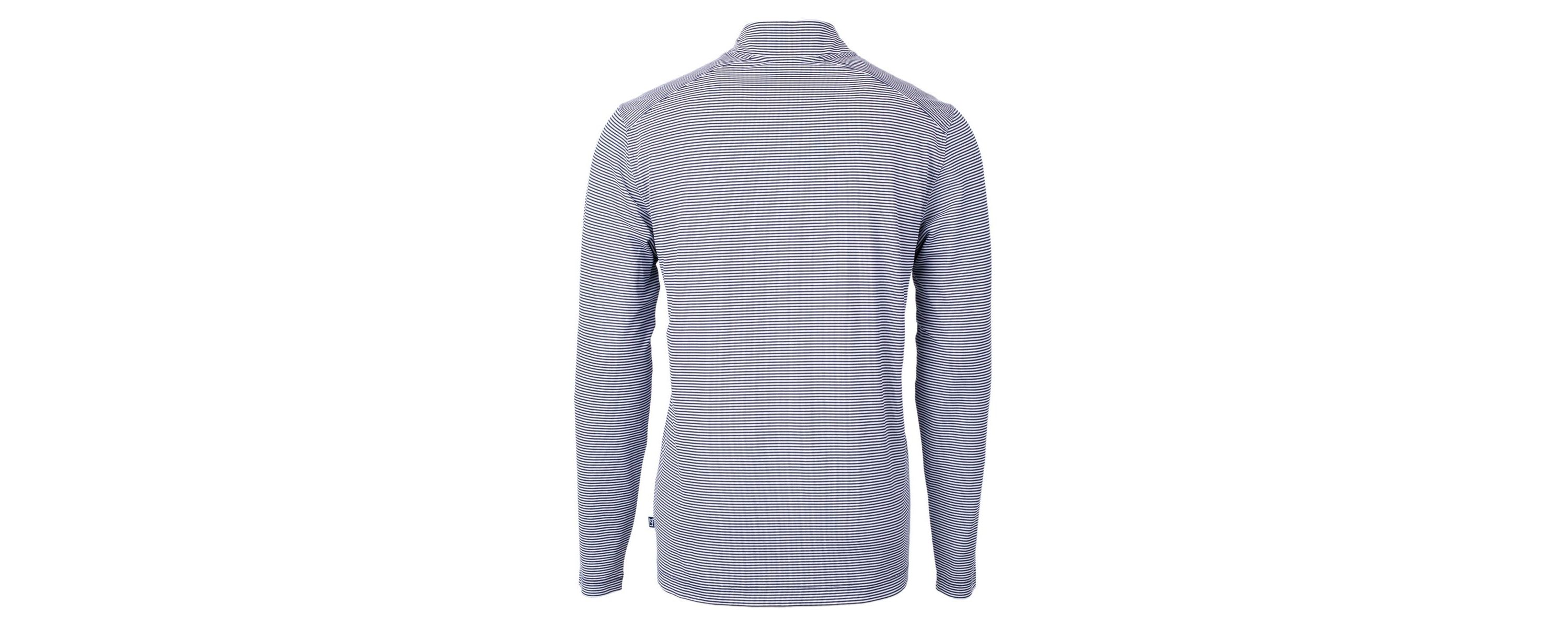 NCAA Auburn Tigers Big & Tall Virtue Eco Pique Micro Stripe Recycled Quarter-Zip Pullover Top
