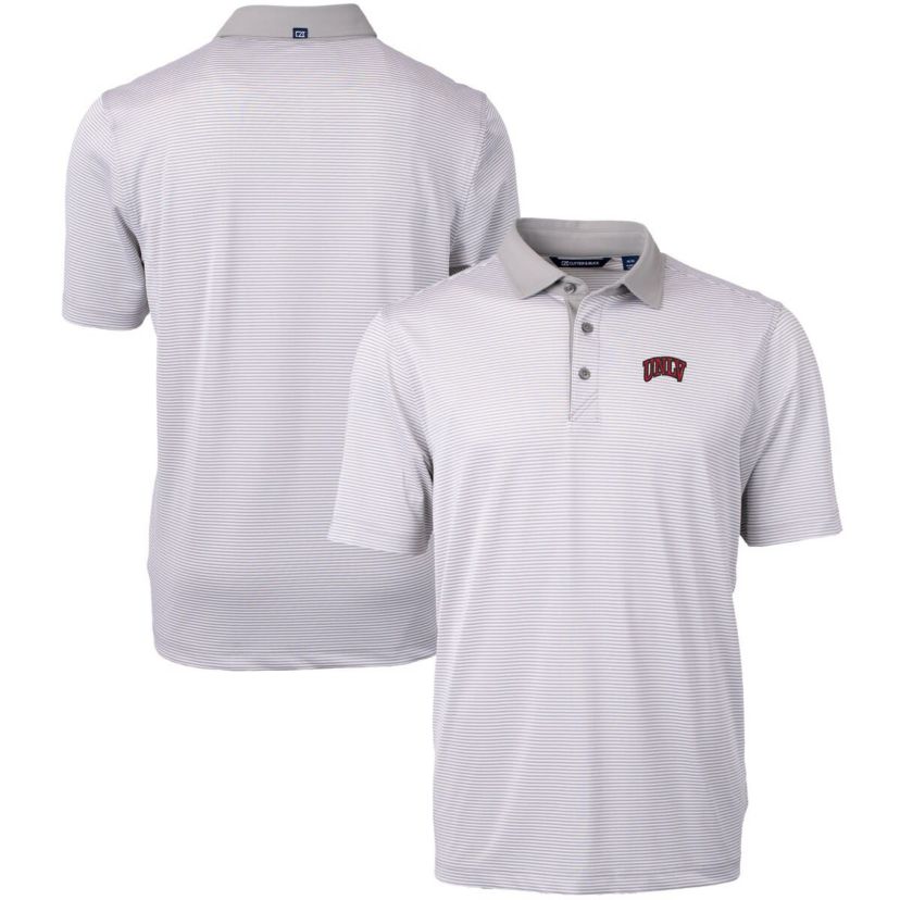 NCAA UNLV Rebels Big & Tall Virtue Eco Pique Micro Stripe Recycled Polo