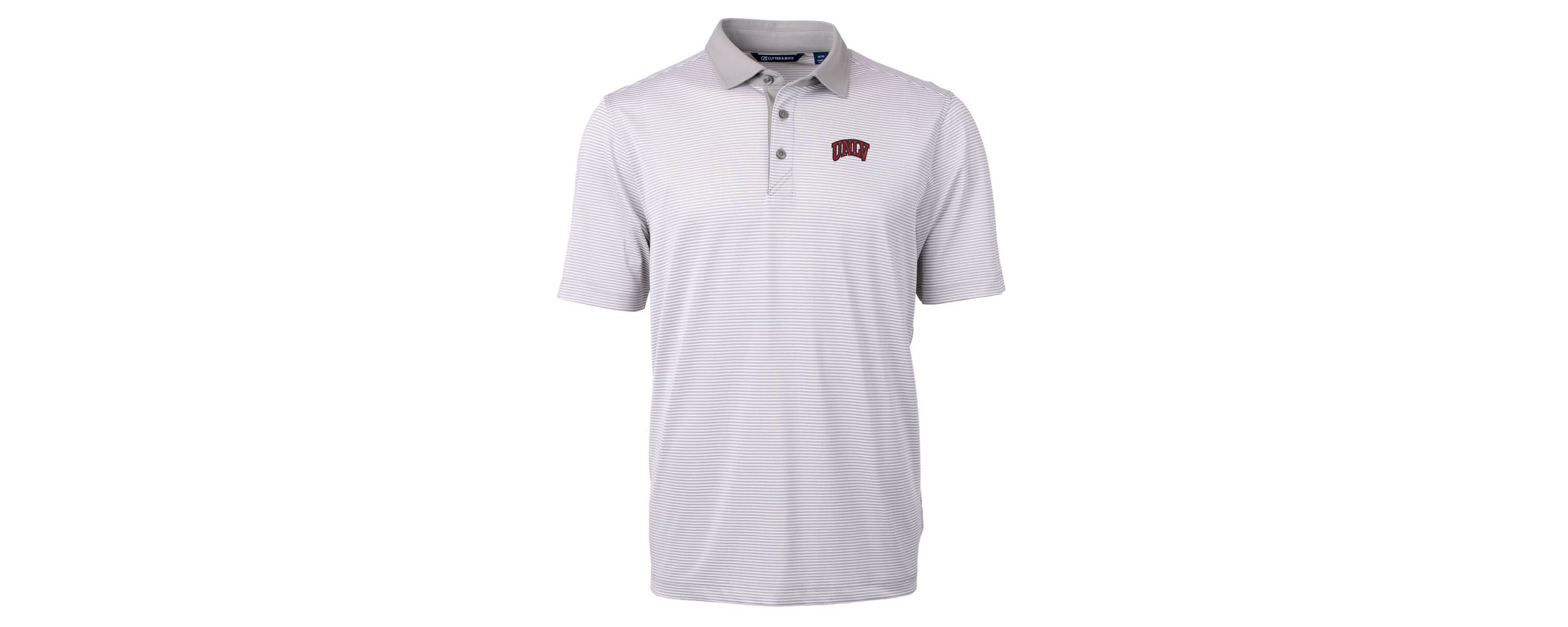 NCAA UNLV Rebels Big & Tall Virtue Eco Pique Micro Stripe Recycled Polo
