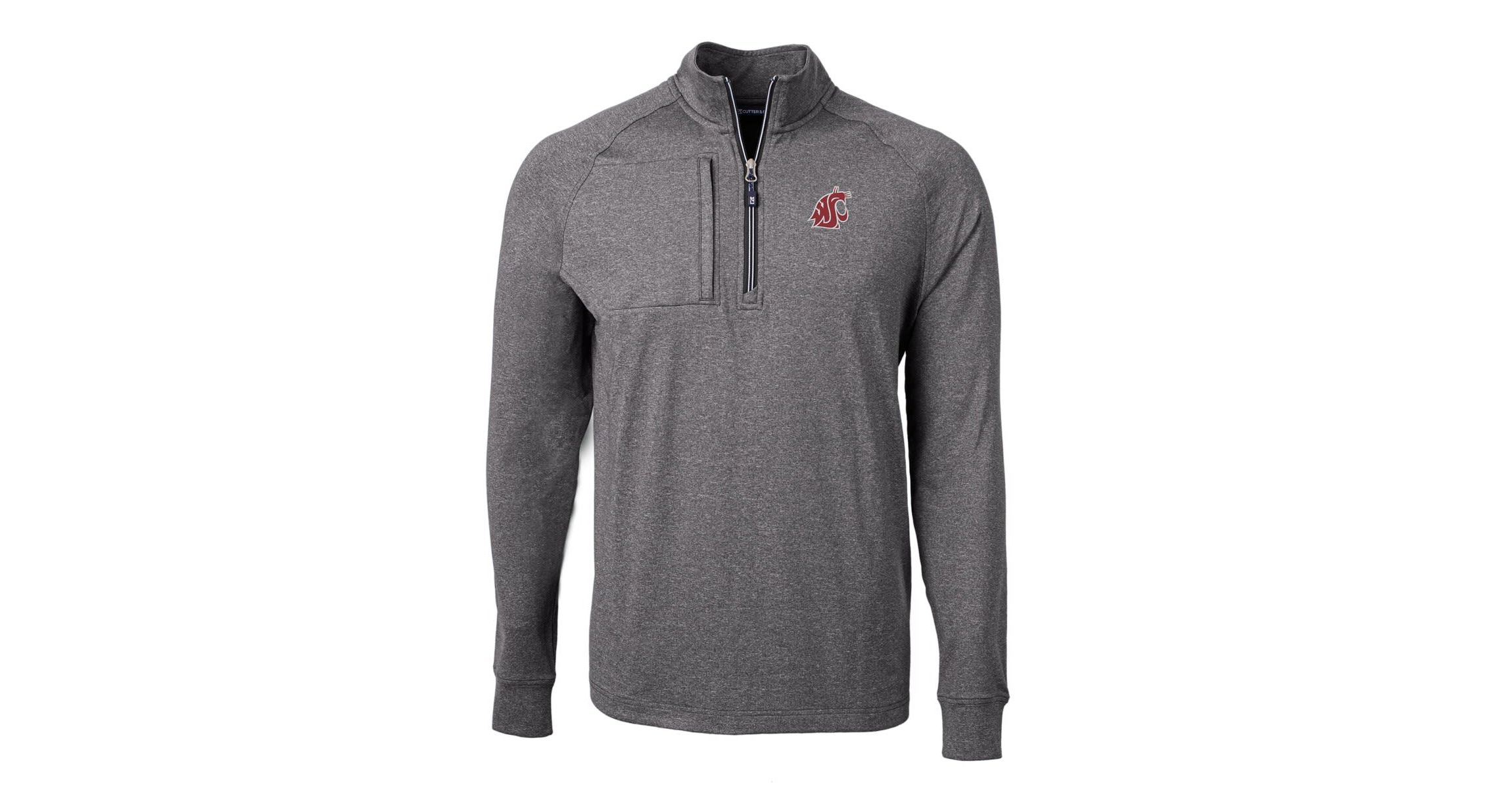 NCAA Washington State Cougars Big & Tall Adapt Eco Knit Quarter-Zip Pullover Top