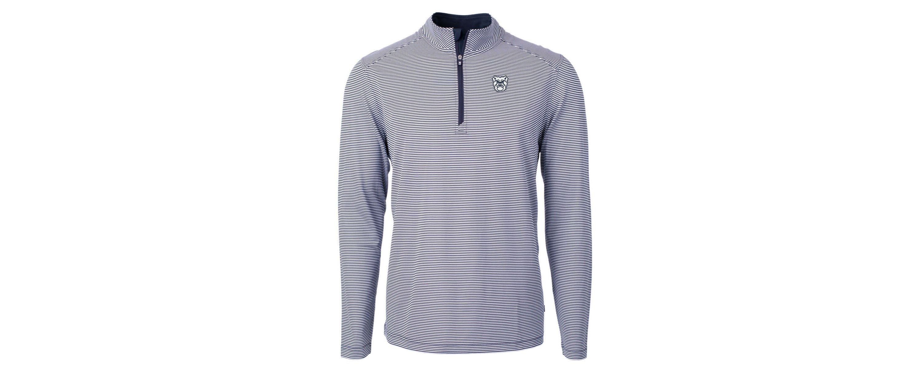 Butler University Bulldogs NCAA Butler Bulldogs Big & Tall Virtue Eco Pique Micro Stripe Recycled Quarter-Zip Pullover Top