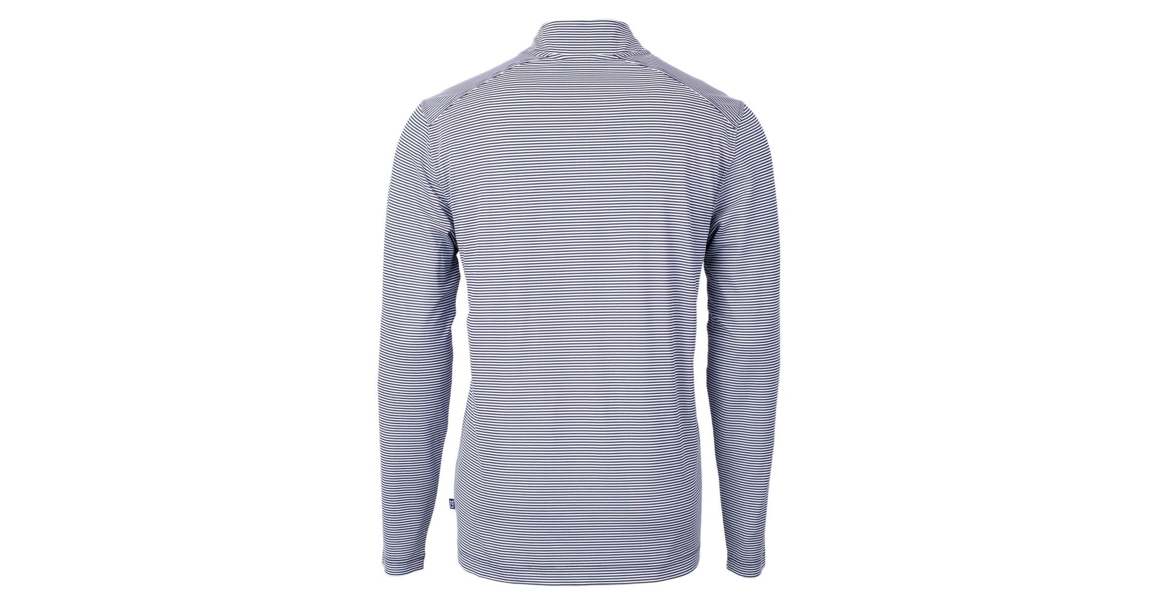 NCAA Ole Miss Rebels Big & Tall Virtue Eco Pique Micro Stripe Recycled Quarter-Zip Pullover Top