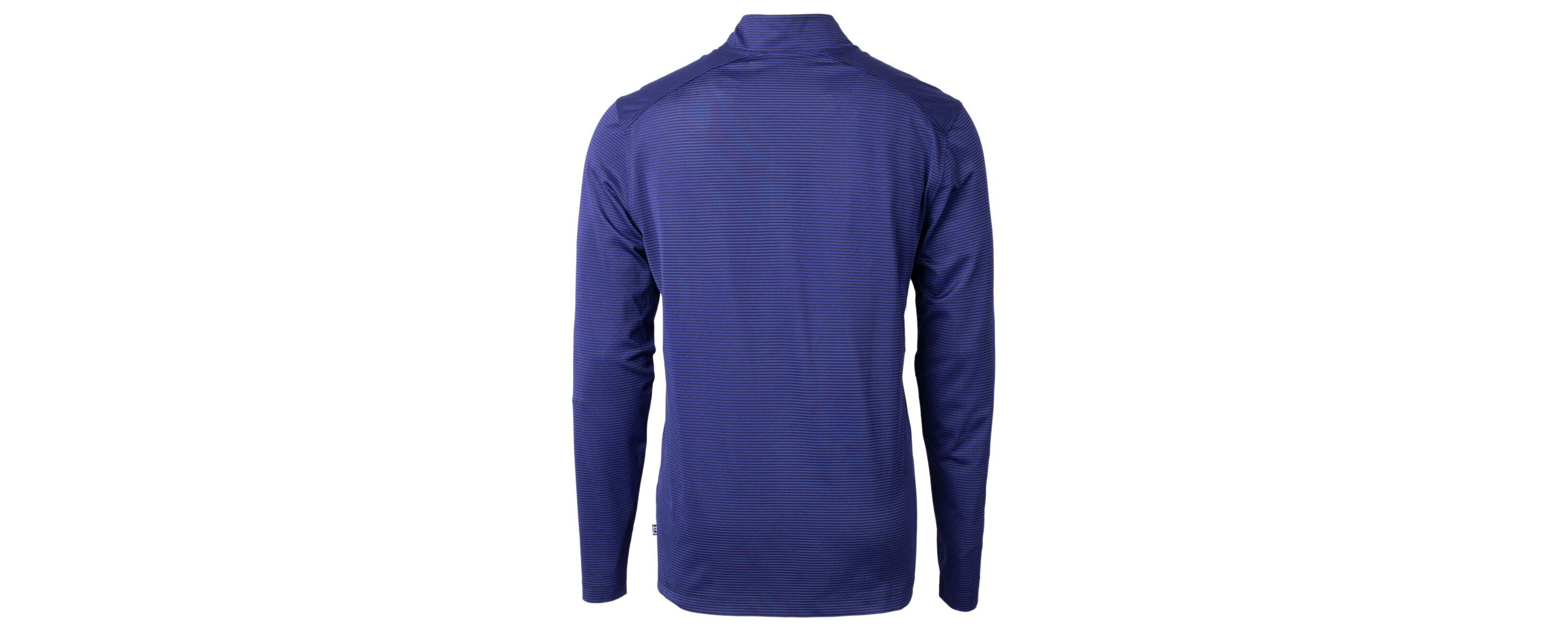 NCAA Pitt Panthers Big & Tall Virtue Eco Pique Micro Stripe Recycled Quarter-Zip Pullover Top