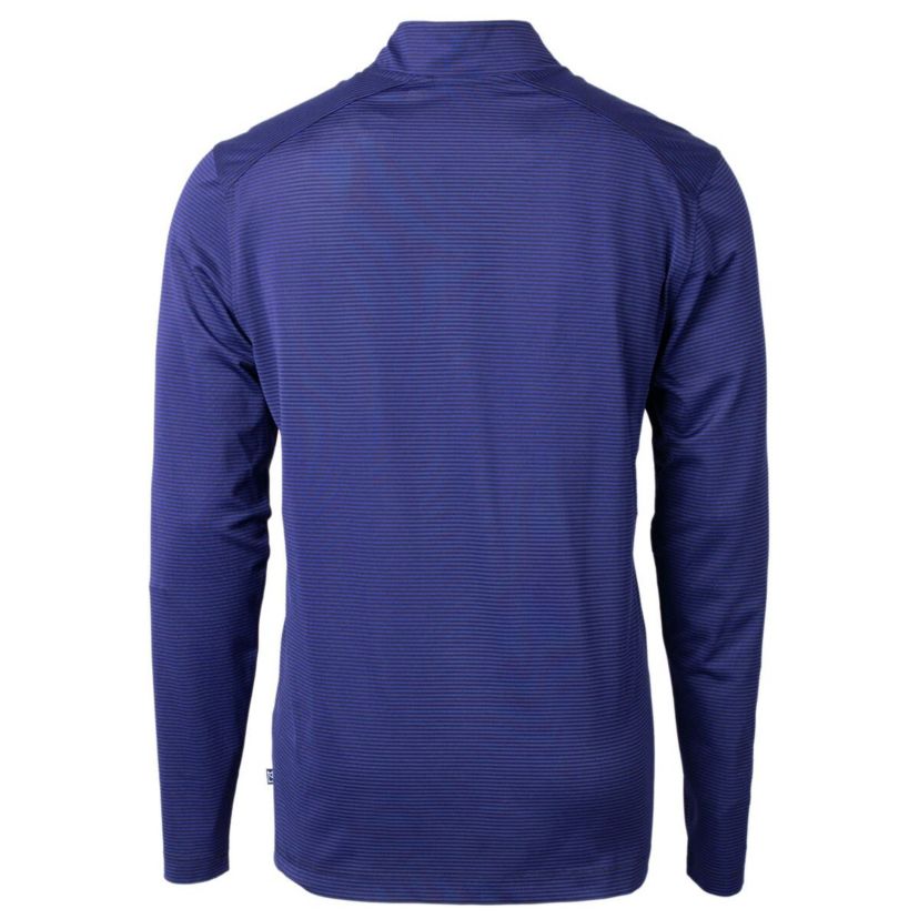 NCAA Southern University Jaguars Big & Tall Virtue Eco Pique Micro Stripe Recycled Quarter-Zip Pullover Top