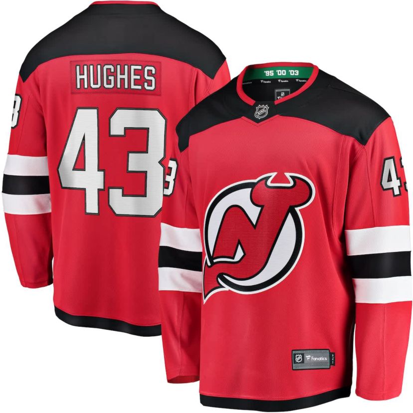 NHL Fanatics Luke Hughes New Jersey Devils Home Breakaway Player Jersey