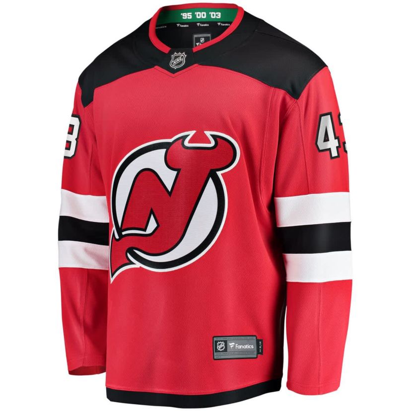 NHL Fanatics Luke Hughes New Jersey Devils Home Breakaway Player Jersey