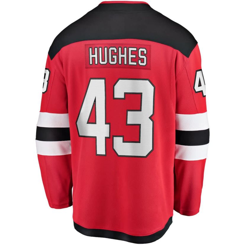 NHL Fanatics Luke Hughes New Jersey Devils Home Breakaway Player Jersey