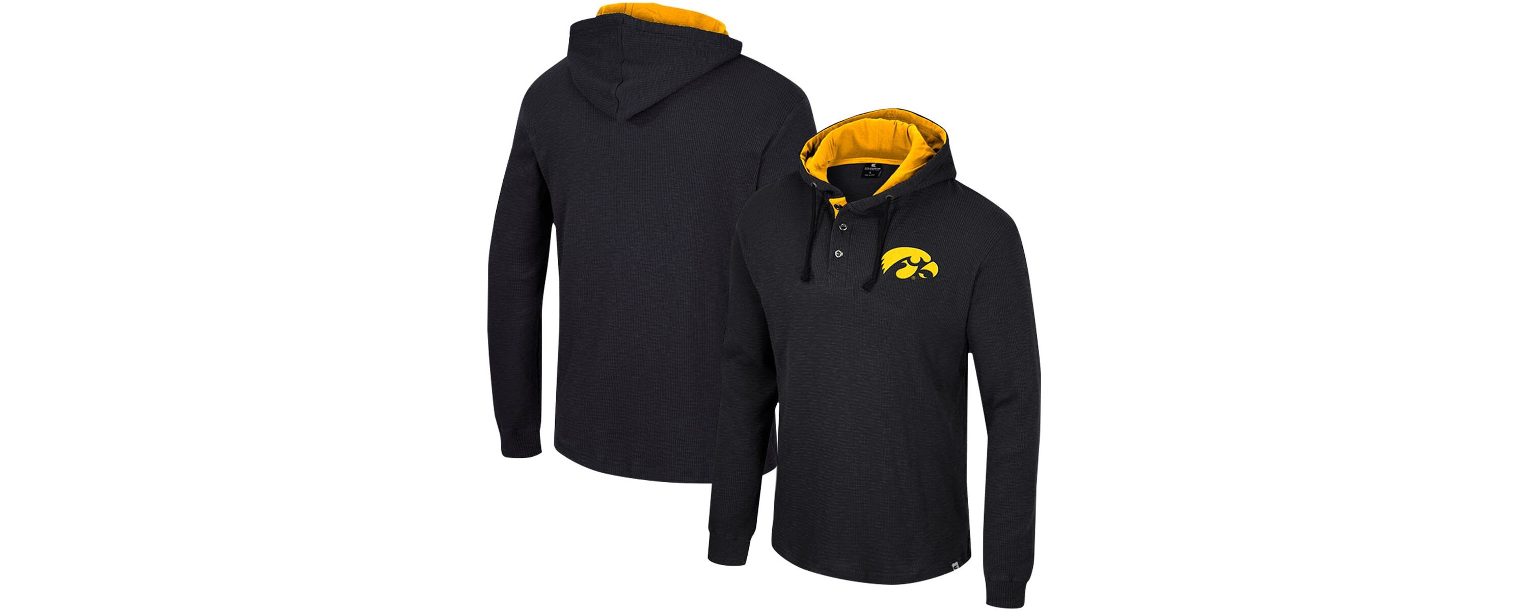 NCAA Iowa Hawkeyes Affirmative Thermal Hoodie Long Sleeve T-Shirt